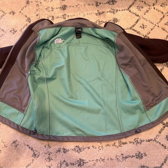 The North Face Brown Lightweight Windwall Softshell Zip Front Jacket Medium - Picture 5 of 6